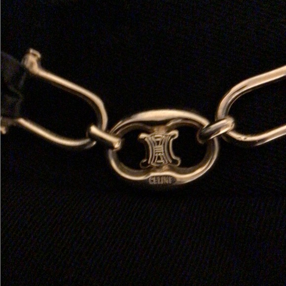 CELINE PARIS WOOL SKIRT WITH LEATHER ACCENT SZ 46 # wool - Picture 6 of 11